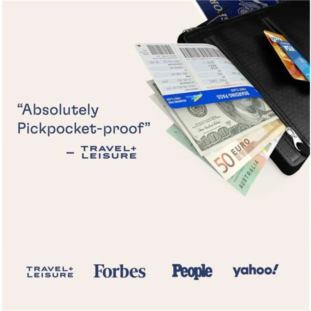 Shacke Hidden Travel Belt Wallet w/RFID Blocker